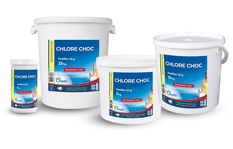 Chlore régulier, chlore choc 